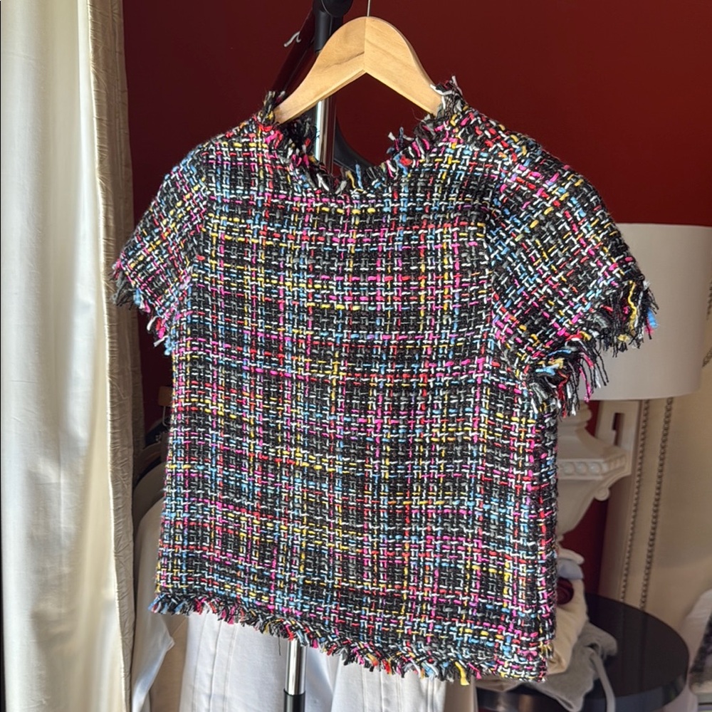 Zara Multicolor Tweed Mini Skirt